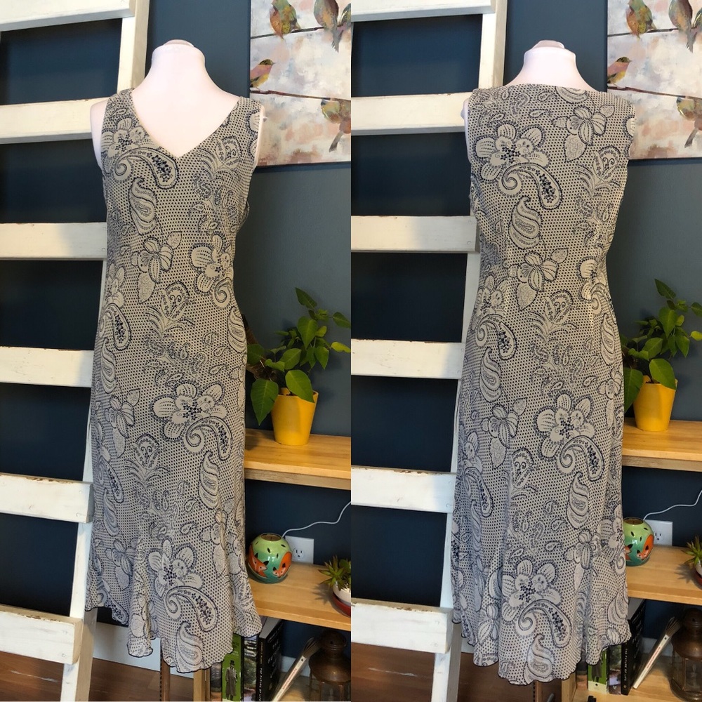 Floral Paisley V-Neck Dress